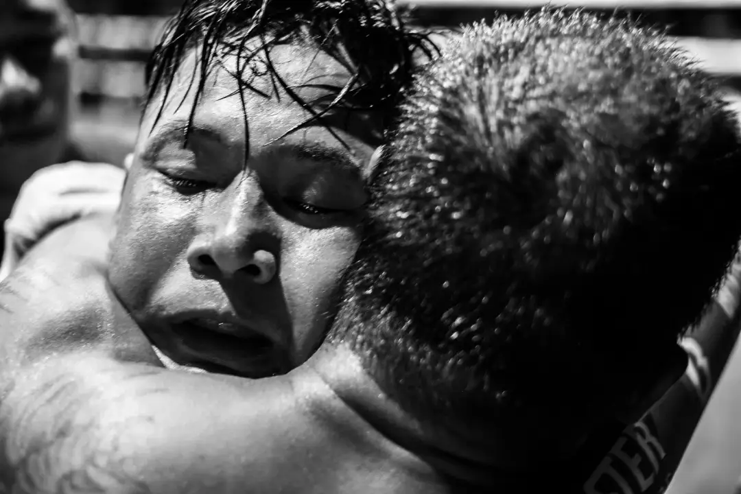 Muay thai clinching