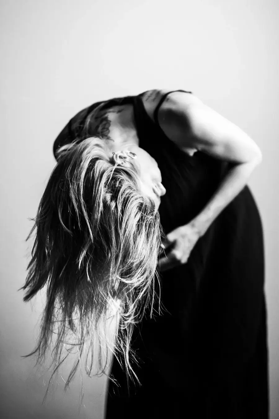 black and white portrait photography in the studio