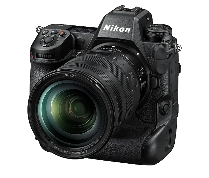 Nikon Z9 professional mirrorless camera with a zoom lens